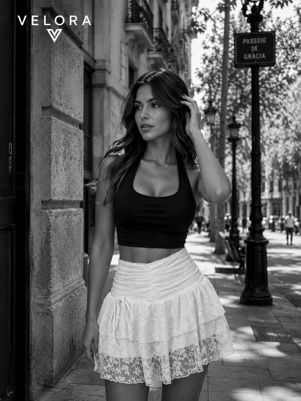 Conjunto Elegante de Mujer – Top de Tirantes y Falda de Cintura Elástica | Look Casual y Sofisticad