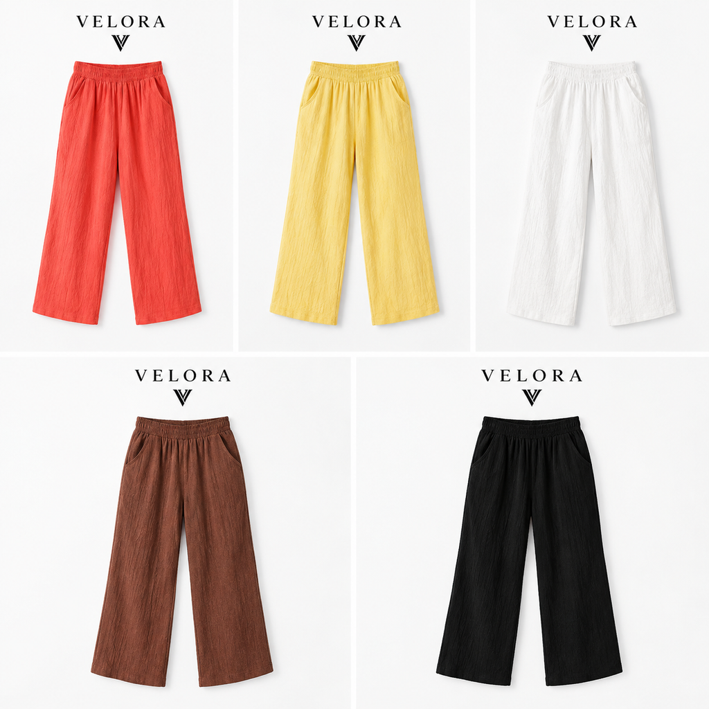 Pantalón Casual de Lino y Algodón para Mujer – Corte Holgado y Cintura Elástica