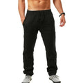 Pantalón Baggy Hombre Algodón y Lino, Pantalón Casual Transpirable de Corte Ancho, Estilo Urbano