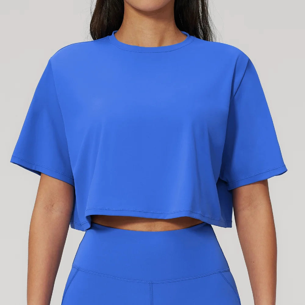 Camiseta Deportiva de Mujer – Manga Corta para Yoga, Fitness y Running