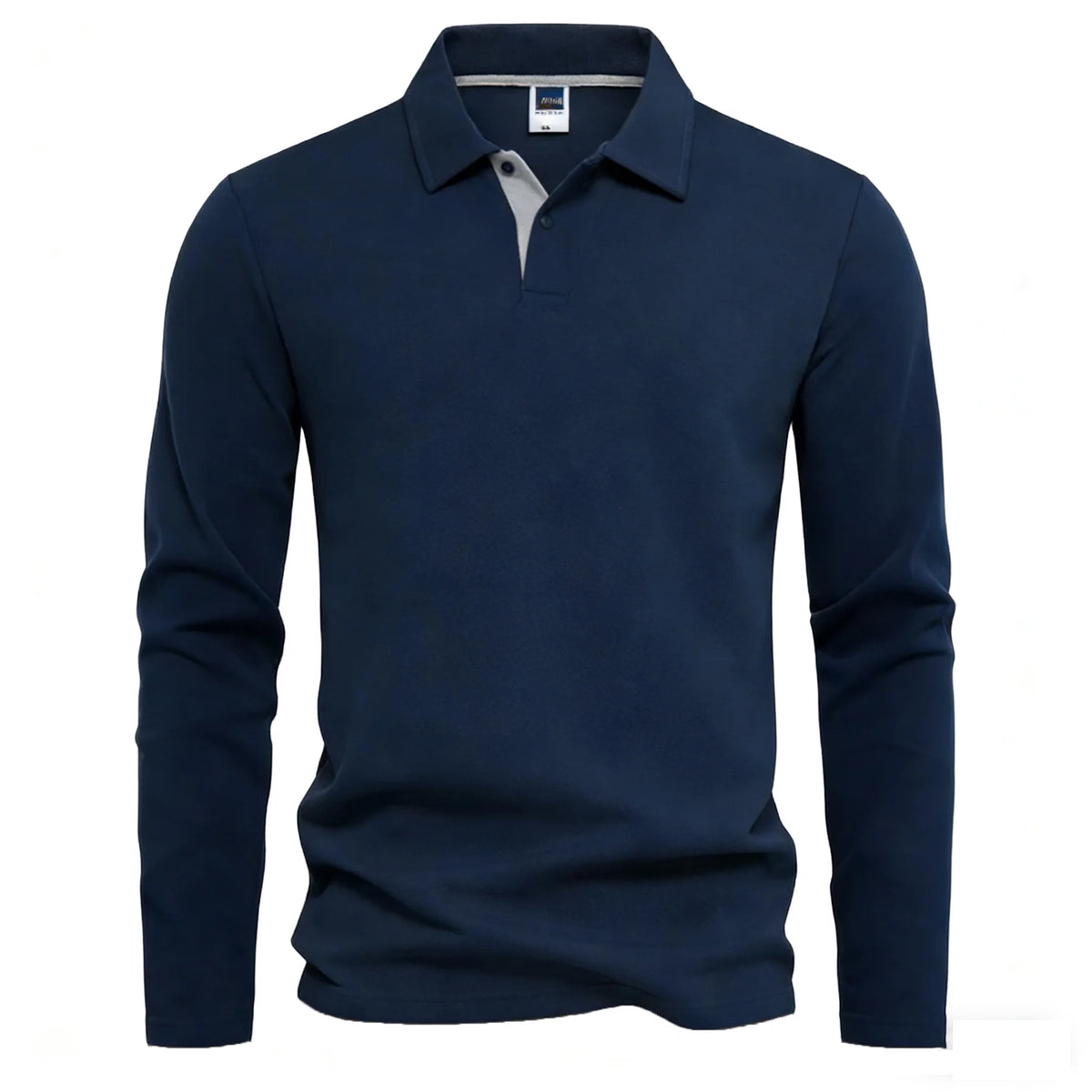 Polo de Manga Larga para Hombre – 95% Algodón, Casual y Transpirable