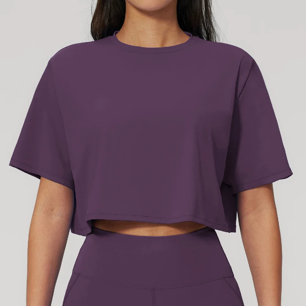Camiseta Deportiva de Mujer – Manga Corta para Yoga, Fitness y Running
