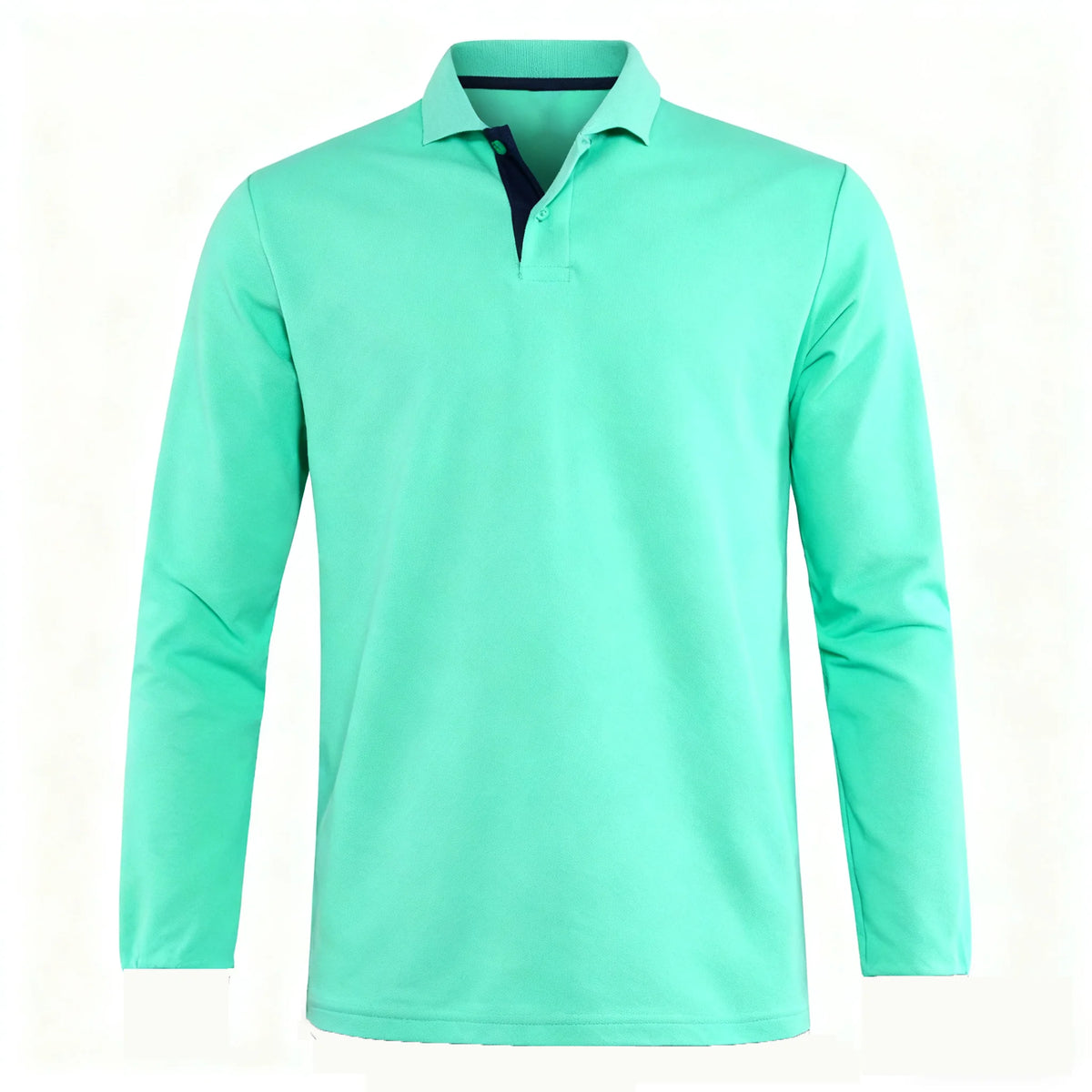 Polo de Manga Larga para Hombre – 95% Algodón, Casual y Transpirable