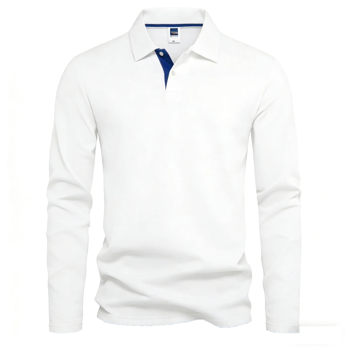 Polo de Manga Larga para Hombre – 95% Algodón, Casual y Transpirable