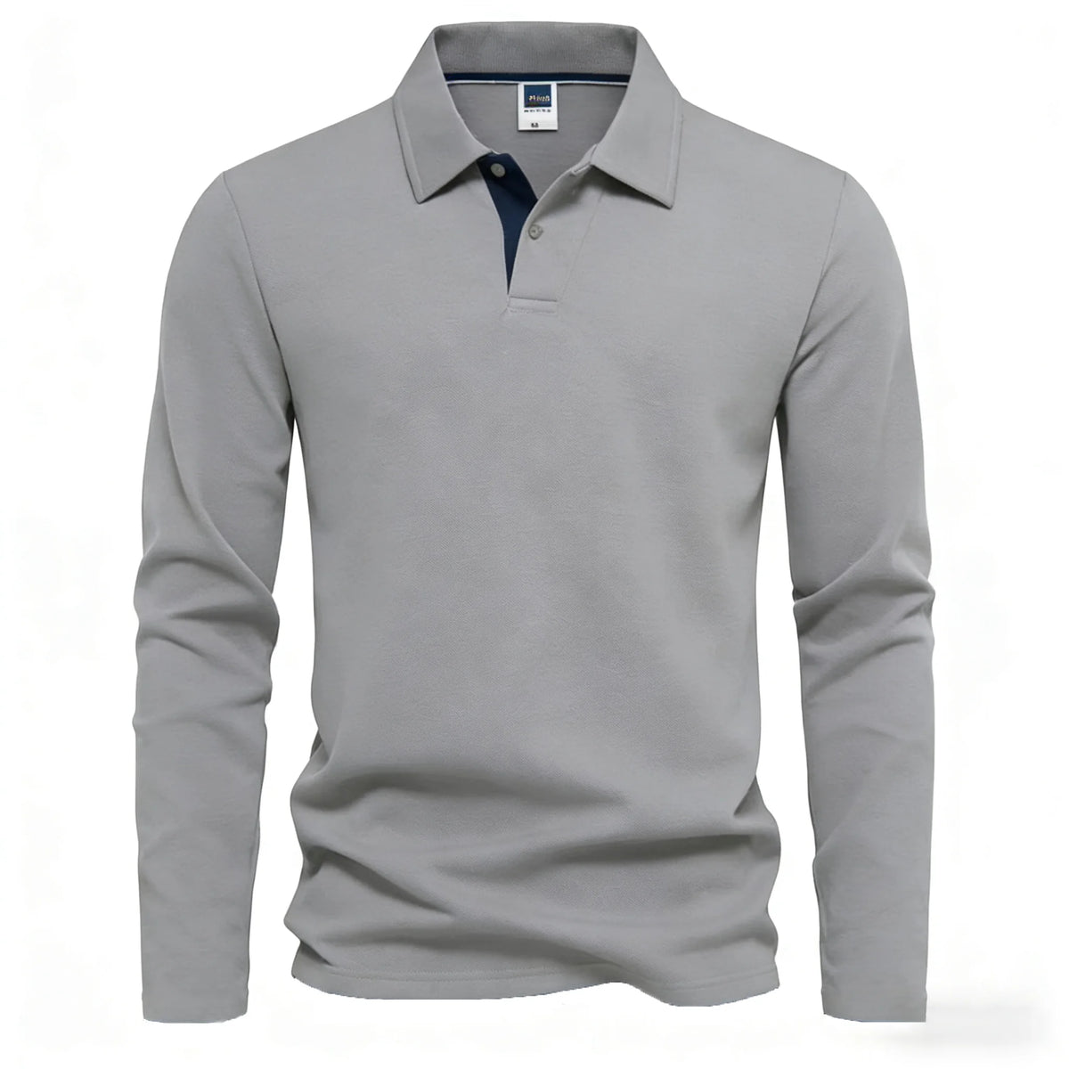 Polo de Manga Larga para Hombre – 95% Algodón, Casual y Transpirable