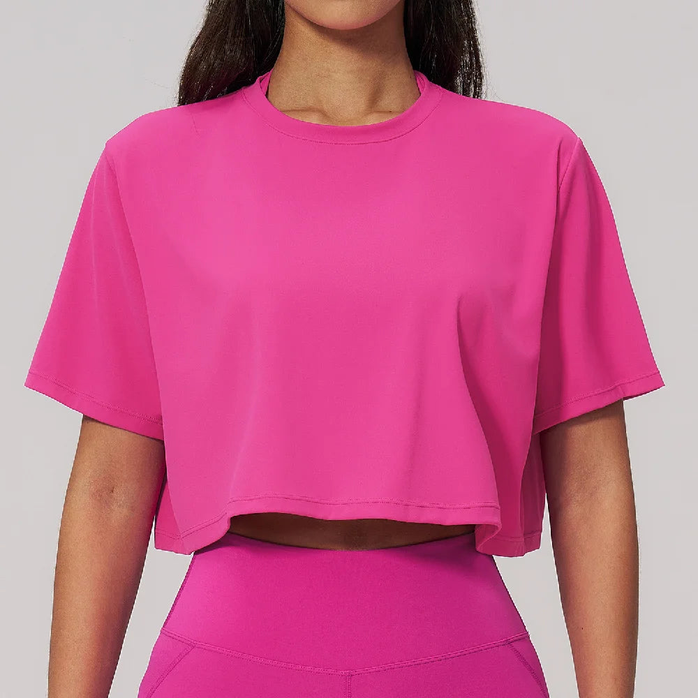 Camiseta Deportiva de Mujer – Manga Corta para Yoga, Fitness y Running