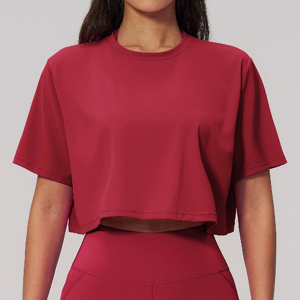 Camiseta Deportiva de Mujer – Manga Corta para Yoga, Fitness y Running