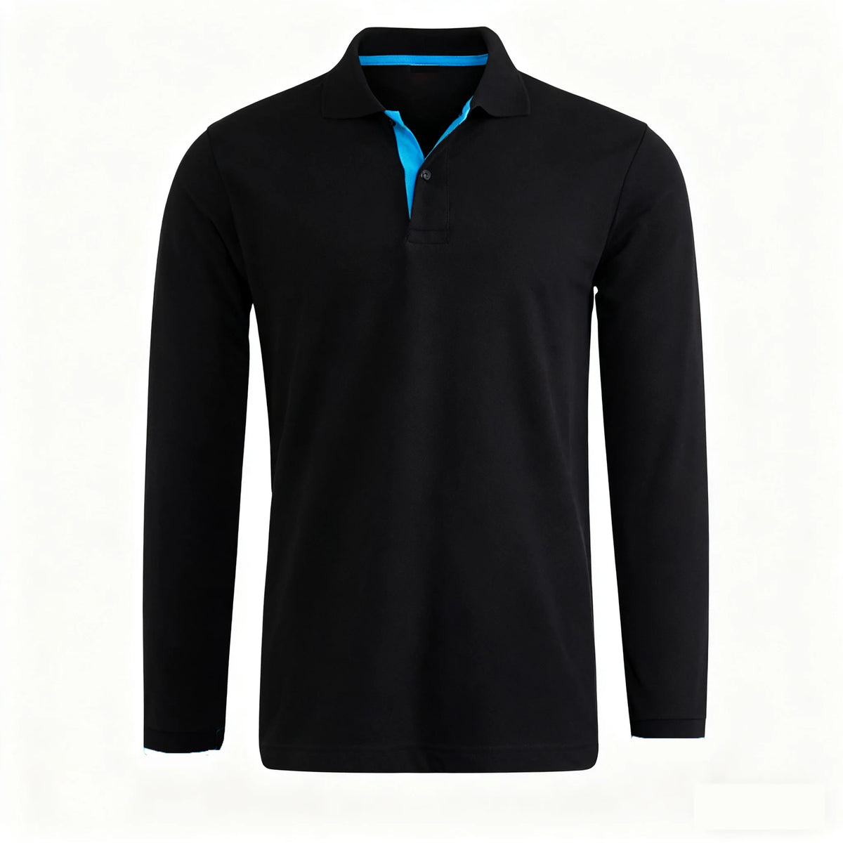 Polo de Manga Larga para Hombre – 95% Algodón, Casual y Transpirable
